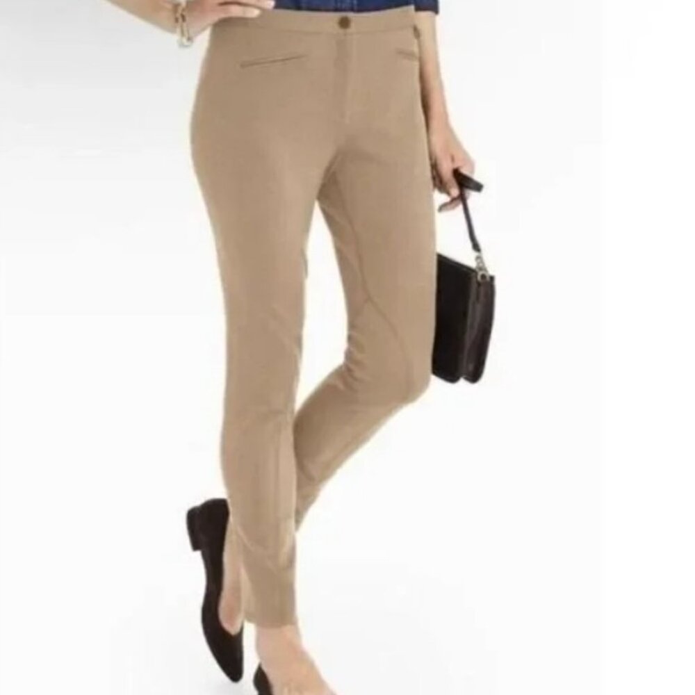Talbots Dalton Camel Equestrian Stretch Riding Pants Women 10 Skinny Stretch